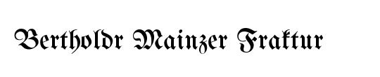 Bertholdr Mainzer Fraktur