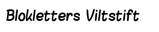 Blokletters Viltstift