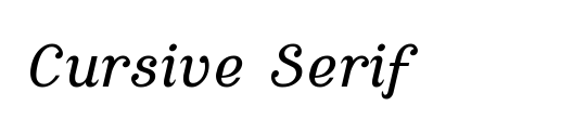 Cursive Serif