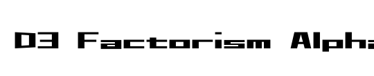 D3 Factorism Alphabet