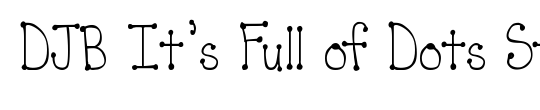 DJB It's Full of Dots Straight