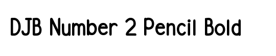 DJB Number 2 Pencil Bold