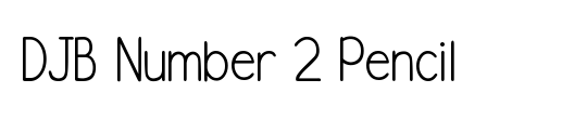DJB Number 2 Pencil