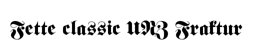 Fette classic UNZ Fraktur