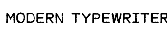 MODERN TYPEWRITER