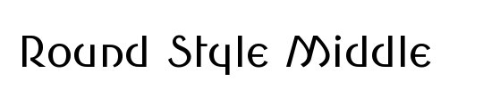 Round Style Middle