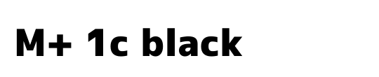 M+ 1c black