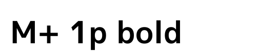 M+ 1p bold
