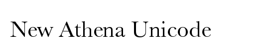 New Athena Unicode