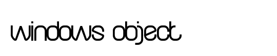 windows object