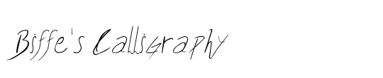 Biffe's Calligraphy