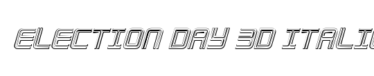 Election Day 3D Italic