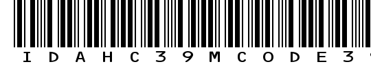 IDAHC39M Code 39 Barcode