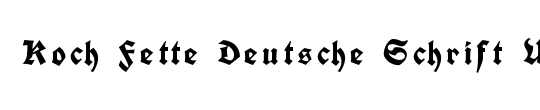 Koch Fette Deutsche Schrift UNZ1A