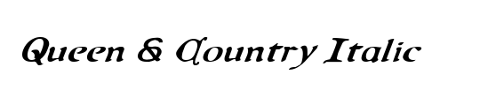 Queen & Country Italic