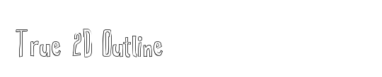 True 2D Outline