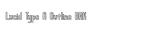 Lucid Type A Outline BRK