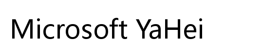 Microsoft YaHei