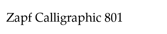 Zapf Calligraphic 801
