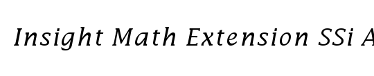 Insight Math Extension SSi