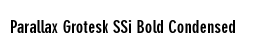 Parallax Grotesk SSi