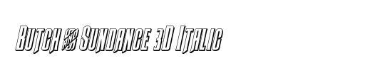 Butch & Sundance 3D Italic