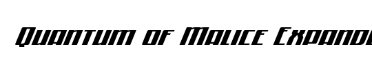 Quantum of Malice Expanded Italic