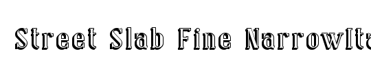 Street Slab Fine NarrowItalic