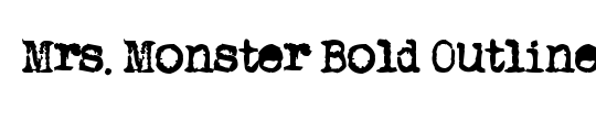 Mrs. Monster Bold Outline Italic