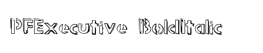 PFExecutive BoldItalic