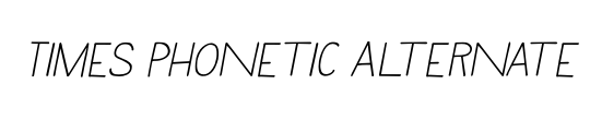 Times PhoneticAlternate