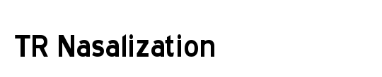 TR Nasalization