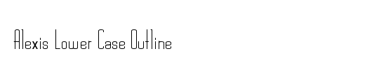 Alexis Lower Case Outline