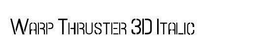 Warp Thruster 3D Italic