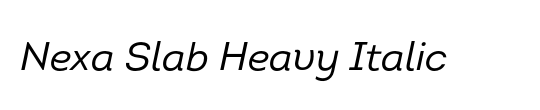 Nexa Slab Heavy Italic