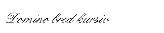 Domino bred kursiv
