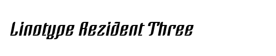 LinotypeRezident Three