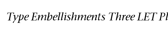 Type Embellishments Three LET